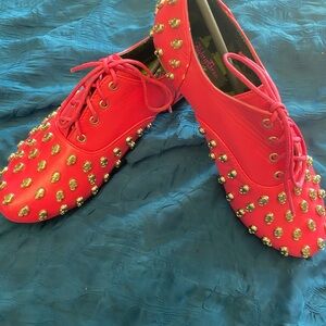 Chic pink  Studded Women's Loafers